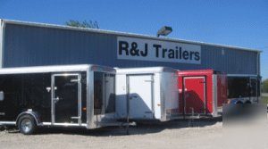 14FT 7X14 7 x 14 v-nose enclosed cargo trailer in texas
