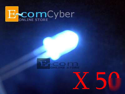 50 leds ultra bright white 3MM led 3000 mcd neon-LD14