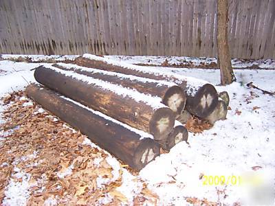Black creosoledtelephone poles 8' 8 -peices >>>good<<<