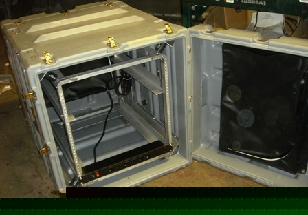 Hardigg 11U rack shockproof poly shipping case 29X27X39