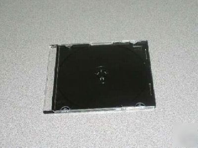 New 200 5.2MM super slim cd jewel cases w/ black tray