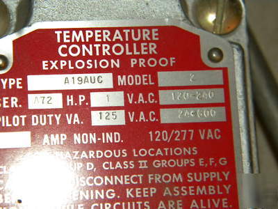 New temperature controller explosion proof A19AUC-2 