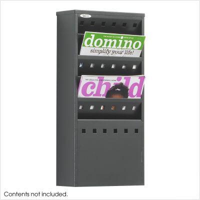 Safco products 5 pocket magazine rack color: gray