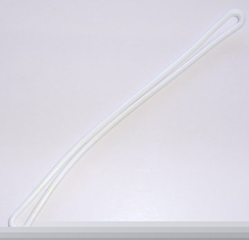 White luggage tag (worm) loops for laminating pouches