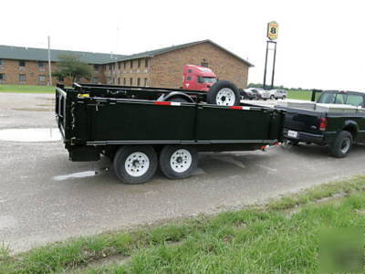 New 8 x 16 x 2 removable sides dump trailer 14 k bumper 