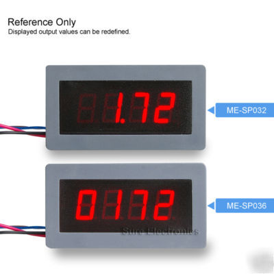 New digital red led dc 2V volt panel meters rescalable