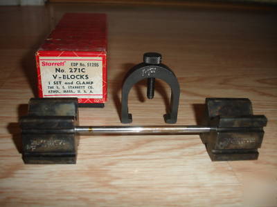 Starrett v-blocks no.271C 1 set and clamp