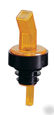 12 screened liquor bottle pourer pour spout amber black