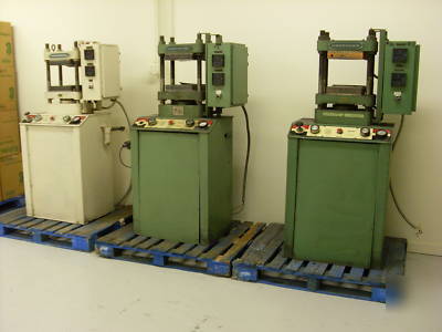 (3) 30T greenerd cpa-30 molding presses hydrolair mold