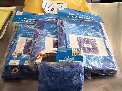3-envopak re-usable tamper evident cash bags, 250-seals