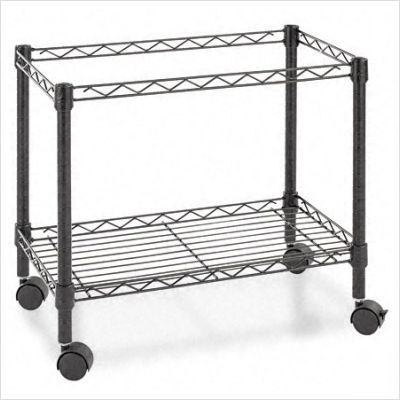 Alera single-tier rolling file cart in black