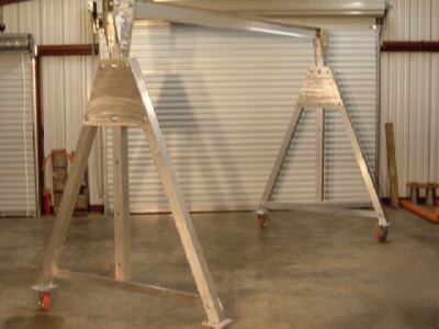 Aluminum portable adjustable height gantry 3TON
