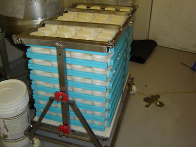 Cheese making equipment for soft cheese multi-moulds