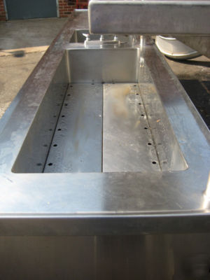 Hot food heat station w/bain marie & pot rack 8245 chef