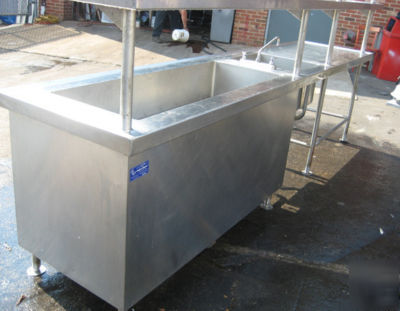 Hot food heat station w/bain marie & pot rack 8245 chef