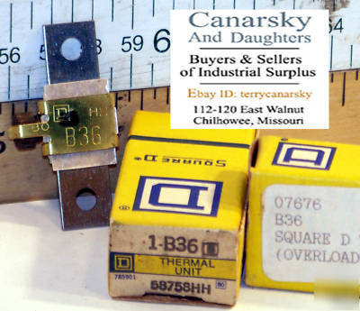 New 1 square d B36 thermal overload relay 
