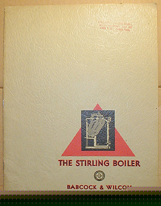 Stirling boiler catalog engineering coal history 1934