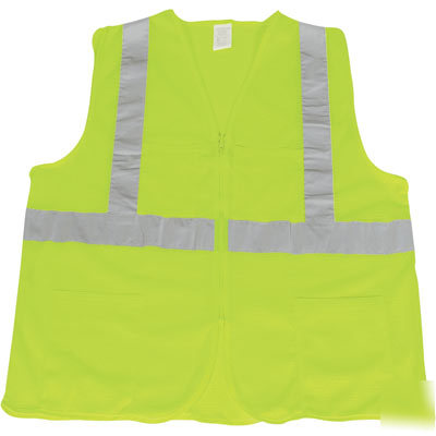 X-treme class 2 hi-viz 5-pocket mesh vest lime xxxl