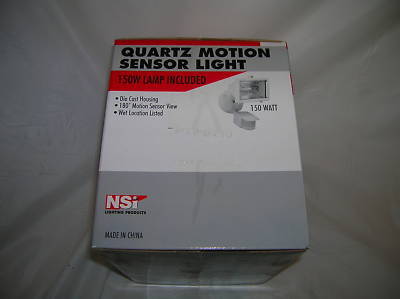 150 watt quartz motion sensor light white