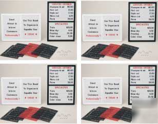 Four(4) changeable letters message board sign package