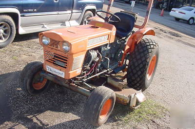 Kabota l 185 diesel tractor with finish mower 3 pt pto