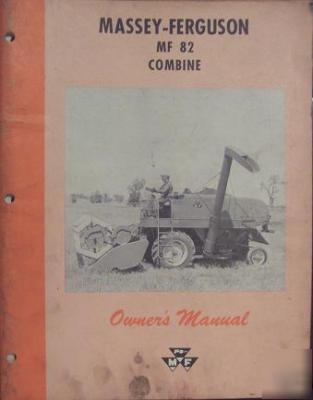 Massey ferguson 82 combine operator's manual - original