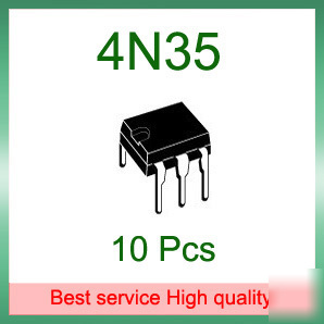 10 pcs 4N35 optocouplers phototransistor 30V dip-6