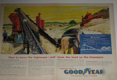 1950S goodyear industrial products ad~concrete maker 