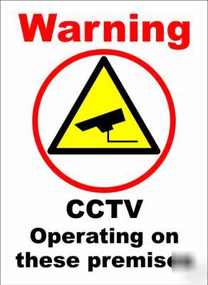 2 x large static cling vinyl security cctv signs