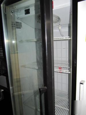 3 door upright glass freezer display case 