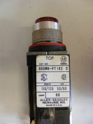 4 allen bradley 800T 800MR illuminated push buttons 