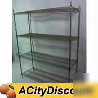 4 shelf commercial 60X21 dry storage utility rack