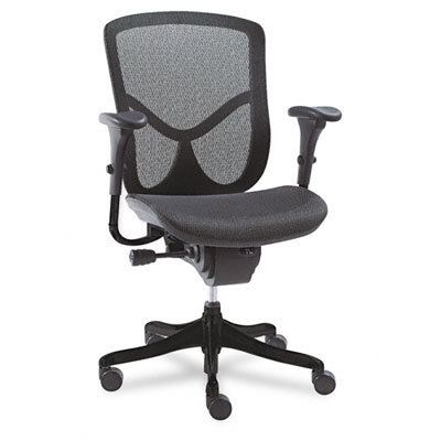 Eq series ergonomic multifunc mid-back mesh chair black