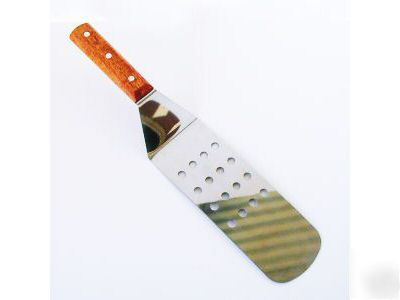 New spatula flexible perf 8X3 ss turner metal utensil 