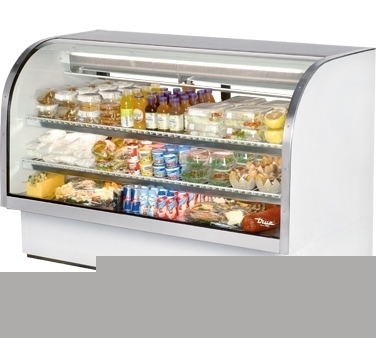 New true commercial 72IN curved glass deli case tcgg-72