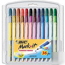 New mark-it permanent markers, fine point, assorted ...