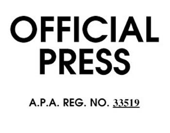 Official press windshield pass