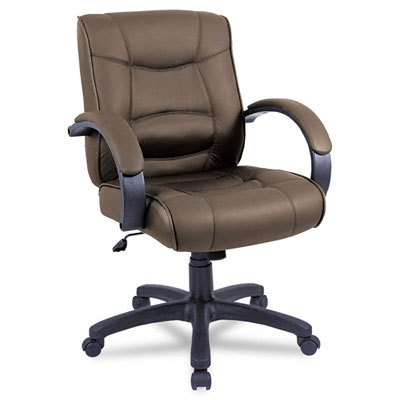 Strada series mid-back swivel/tilt chair brown leather 