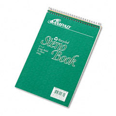 Evidence recycled steno book, gregg ruled, 6 X9 , white