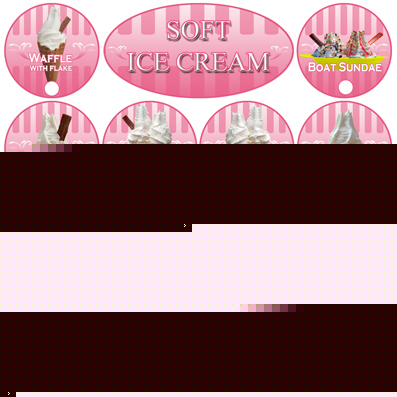 Ice cream van / truck parlour sticker,traditional style