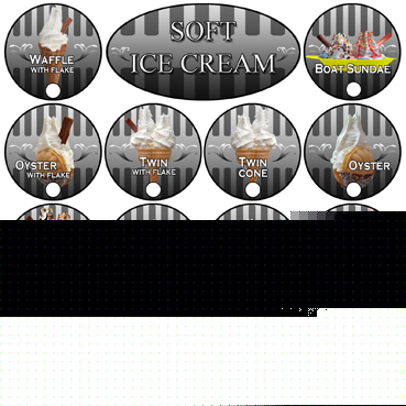 Ice cream van / truck parlour sticker,traditional style