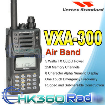 Vertex standard vxa-300 aviator pilot iii airband