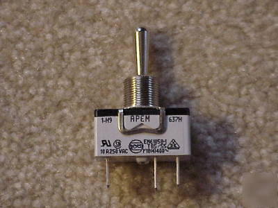 Apem toggle switch spdt (on)-off-(on) lot of 3