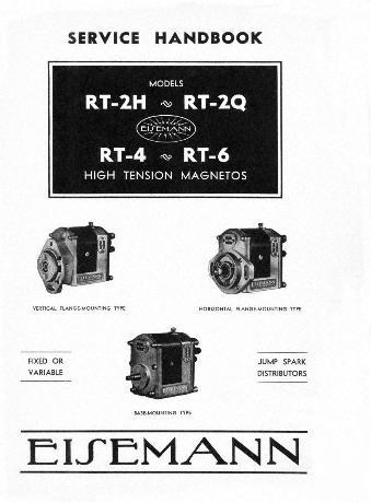 Eisemann rt series magneto service handbook with parts