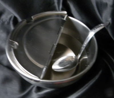 Ilsa italy stainless condiment dish hinged lid 7