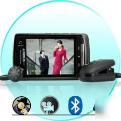 Bluetooth spy dvr clip-on surveillance set + media play