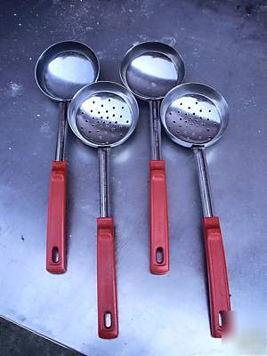 Lot of (4) vollrath grip n serve 8 oz spoodles