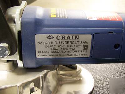 New crain 820 h.d. undercut saw w/ case