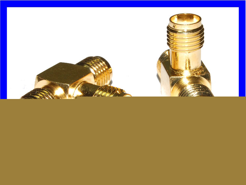 Sma female to 2 female adapter connector t type