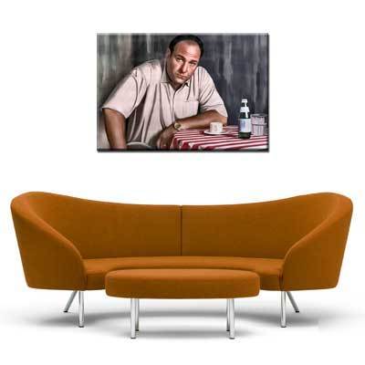Tony soprano gandolfini painting giclee oil canvas dvd